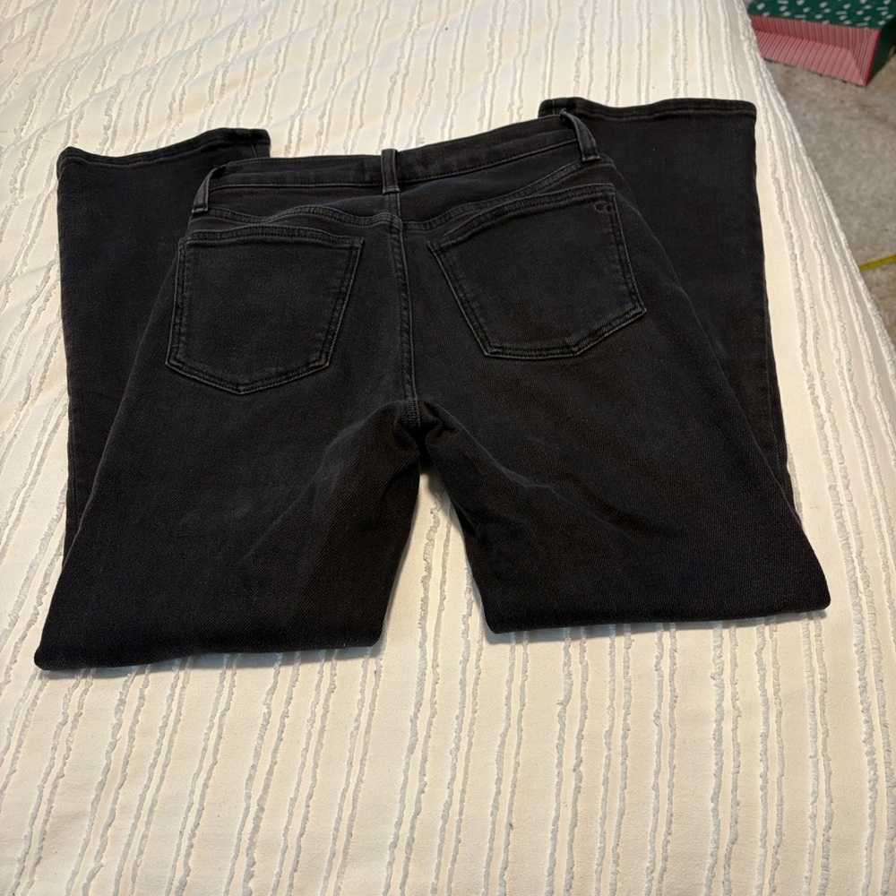 Madewell Black Mid-Rise Kick Out Crop Classic Women's Jeans - Picture 6 of 8